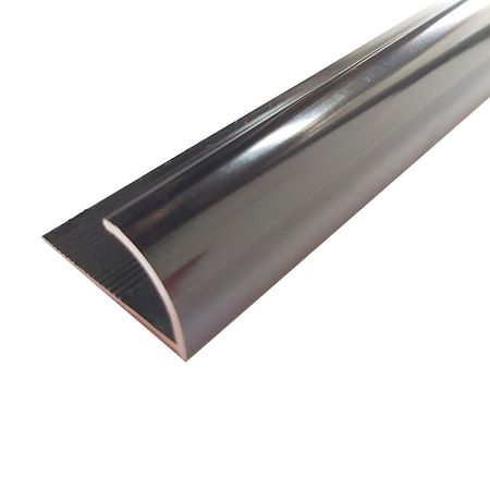 Perfil de Aluminio Euroborde Negro Brillante 10.5mm x 40m