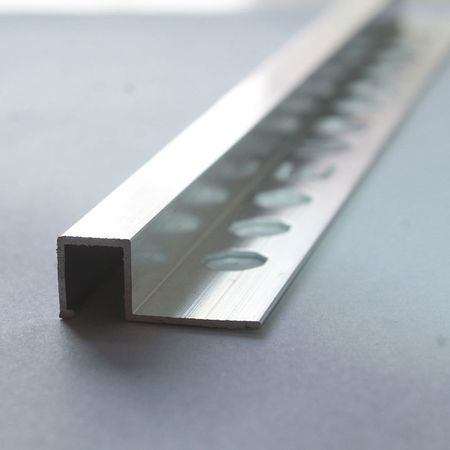 Perfil de Aluminio Cuadrado Brillante Euroborde 15mm x 40m en Plata