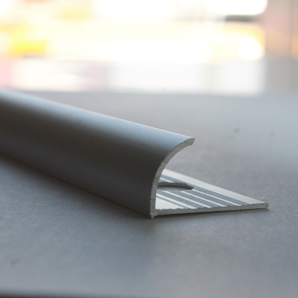 Perfil de Aluminio Curvo Mate Euroborde 9.5mm x 40m en Plata