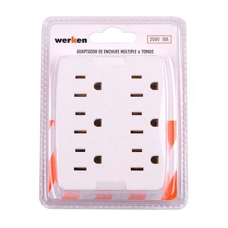 Adaptador 6 tomas plano + Lt Werken
