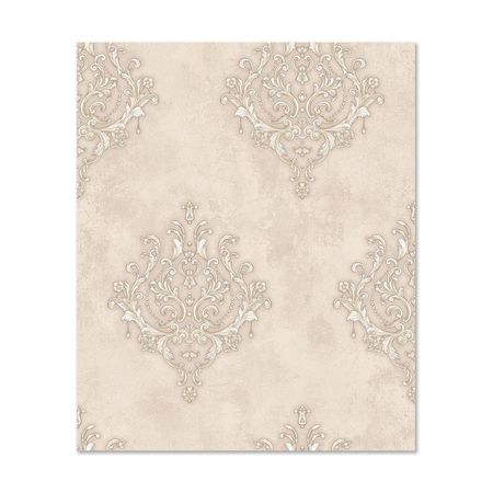 Decopapel Papel Vinil Lavable Beige Decorativo de 55x7.5 cm