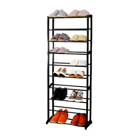 Zapatera de Plástico Orange 10 Niveles Negro