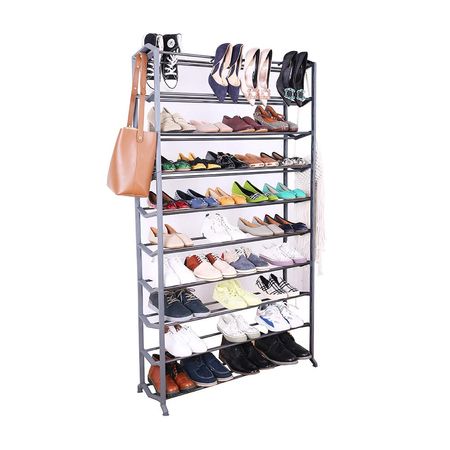 Zapatera Organizadora Orange de Polipropileno Gris para 50 Pares