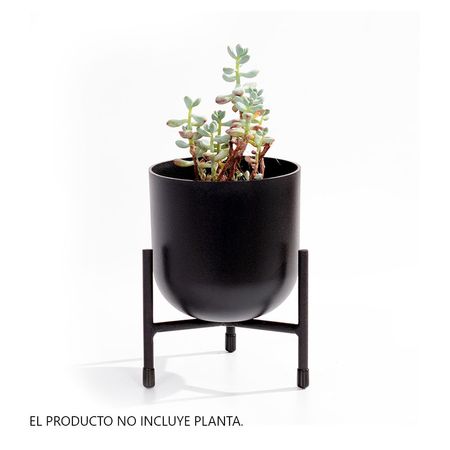 Macetero Decorativo Circular Orange Negro 13.5cm