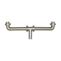 Salida Central de 02 Tarjas Coflex Modelo PB9054P de Polipropileno Plata