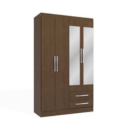 Ropero Capri MDP Jacaranda Orange de 4 Puertas y 2 Cajones con Espejo