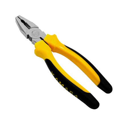 Alicate universal en acero mango de goma 8