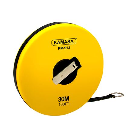 Cinta para medir en plástico y lona 30 metros Kamasa