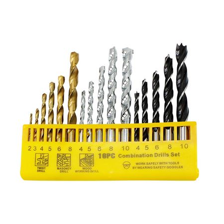 Juego de Brocas Kamasa para Fierro de 16 Piezas Bañadas en Titanio