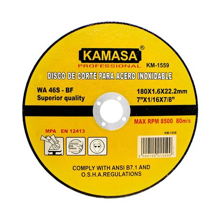 Disco diamantado acero 180 x 1.6 x 22.2mm Kamasa