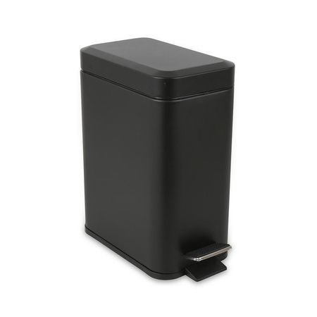 Papelera de Baño de Acero Orange 5 litros con Pedal Negro