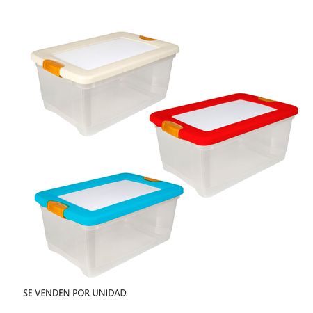 Caja Organizadora Duraplast Transparente 65 - Color Aleatorio
