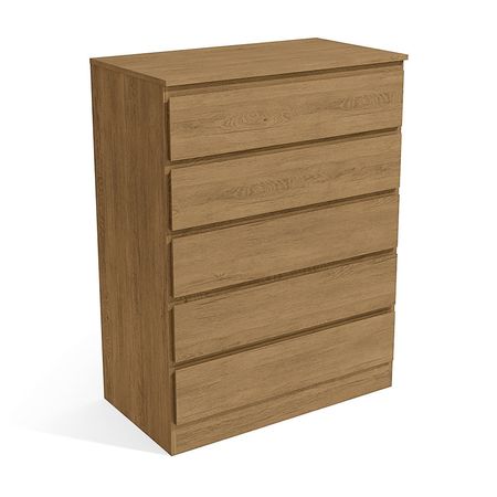 Cómoda Viena 5 cajones sin tirador Maple Orange