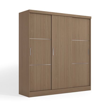 Ropero Roma 3 Puertas Corredizas 3 Cajones 3 Repisas MDP Nature Orange