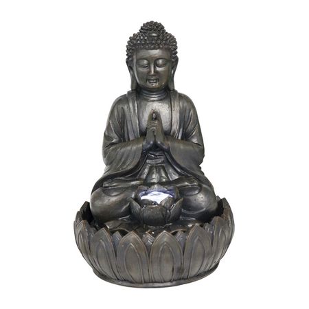 Fuente de agua con luz Buddha Orange