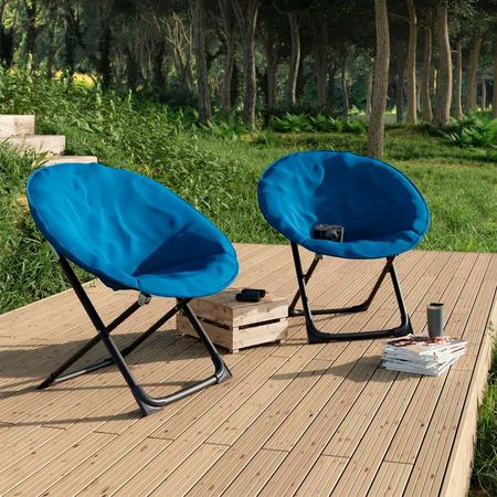Silla de exterior Plegable Modelo Moon azul