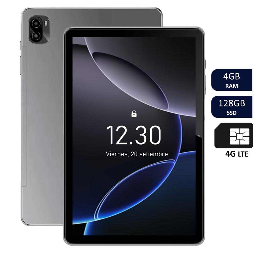 Tablet Hyundai 4GB RAM 128GB SIM 4G LTE HYTAB PLUS 10LB4 - Gris Espacial