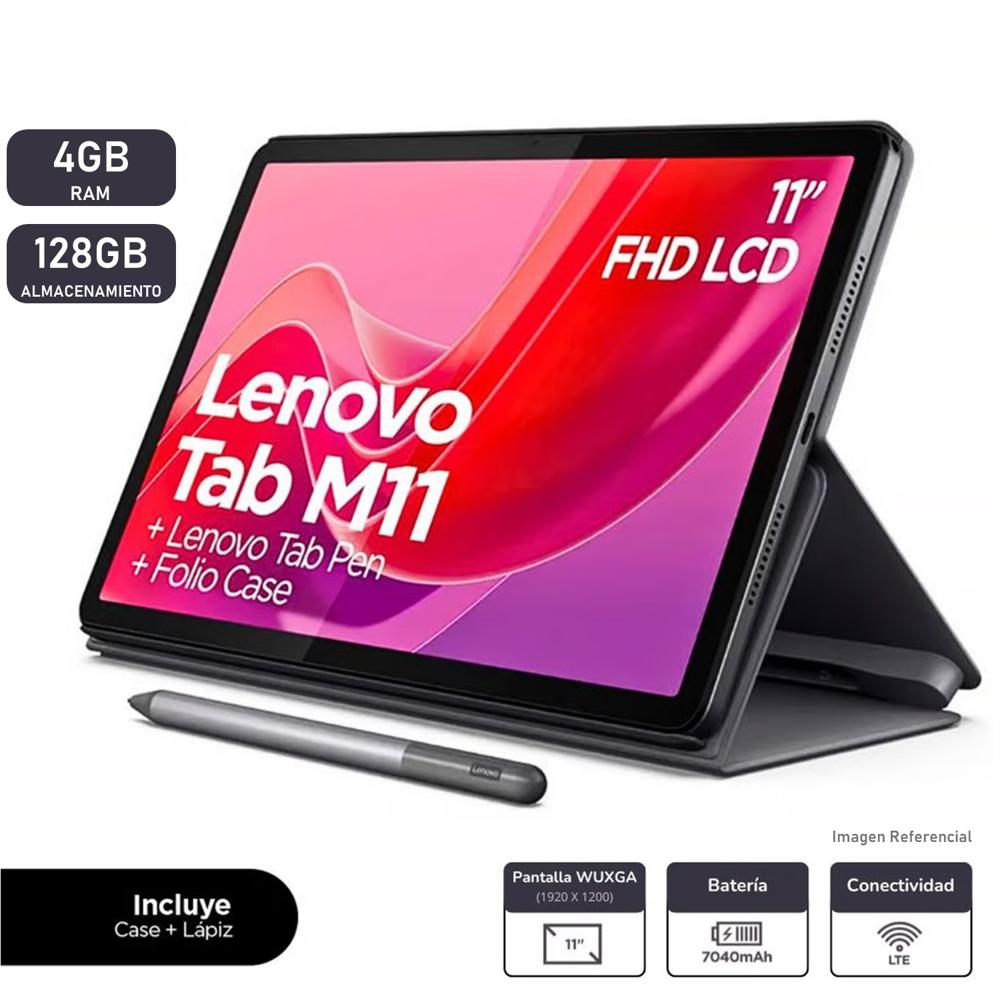 Tablet LENOVO Tab M11 11"" 4GB RAM 128GB + Funda Y Lápiz