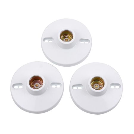 Socket Plano Werken E27 Blanco Packx3