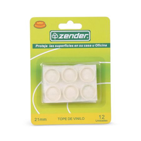 Bumper Autoadhesivo Zender 19mm Transparente