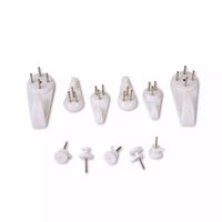 Gancho de PVC Zender Modelo Mágico Blanco x 11 Unidades
