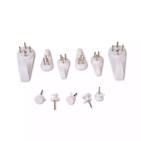 Gancho de PVC Zender Modelo Mágico Blanco x 11 Unidades