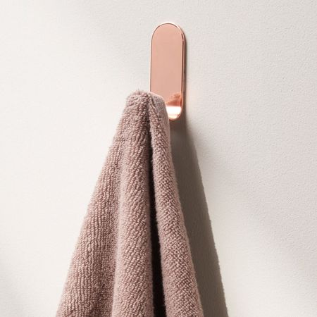 Perchero Sensea adhesivo Basic Cobre