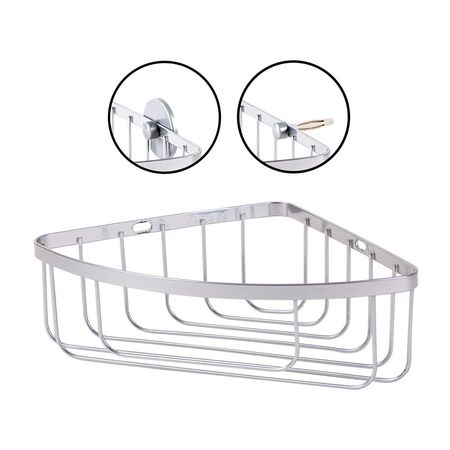 Cesto Cromado Sensea Essential Gris de Acero para Baño