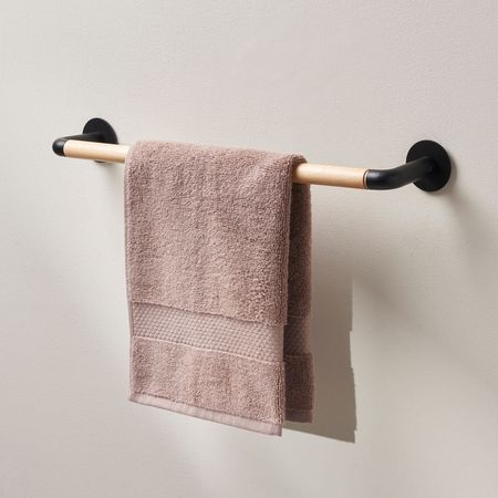 Toallero barra Sensea Scandi Madera Negro 45cm