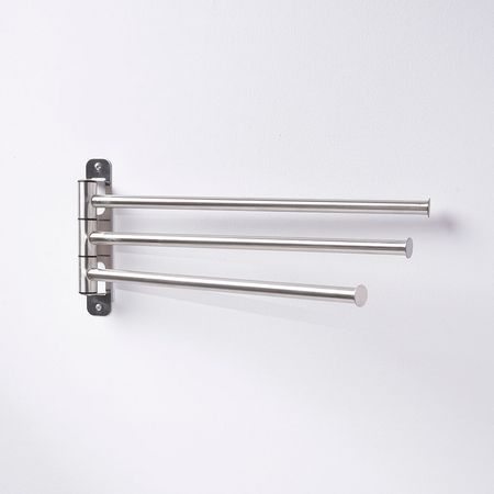 Toallero de Acero Cromado Mate 3 Niveles Loft Mia 45cm Sensea