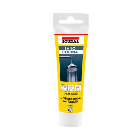 Silicona Sellador Baños/Cocinas Soudal Transparente 82ml