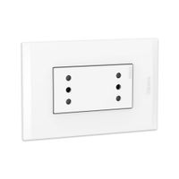 Tomacorriente Bticino MODUS4 Duplex 3 líneas Blanco Policarbonato 220V