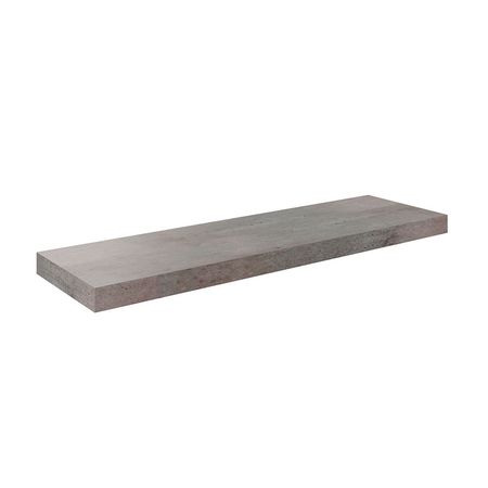Repisa Flotante Spaceo Cemento 80x23.5 cm Gris Moderna y Duradera