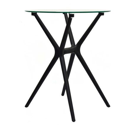 Mesa de Comedor Rio Vidrio Negro 2 Personas Bonno