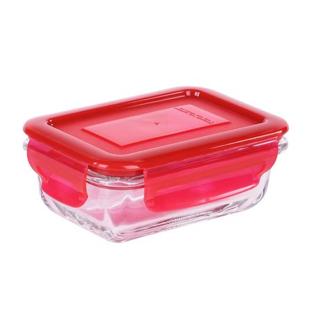 Taper Vidrio Rectangular Hermetico 180ml Orange