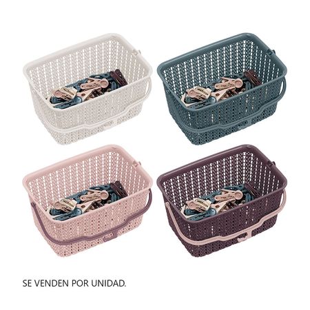 Canastilla Khipu 3.8 litros + 48 ganchos Reyplast