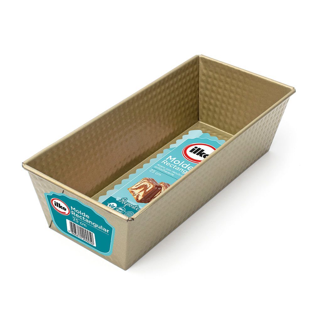 Molde rectangular Non Stick Gold 25cm Ilko