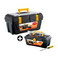 Caja de Herramientas Polinplast Masterbox #20 + #12 Negro