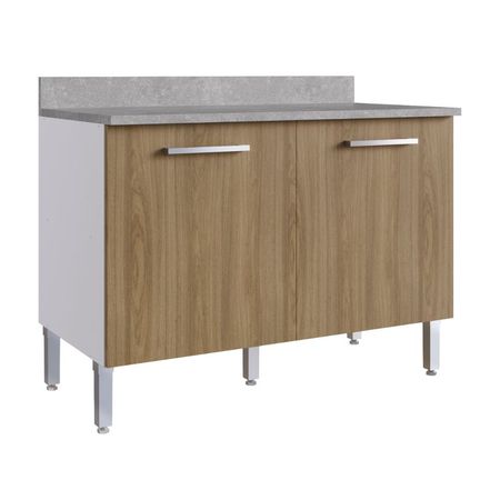 Módulo bajo de cocina 120cm Lunar Nogueria Orange