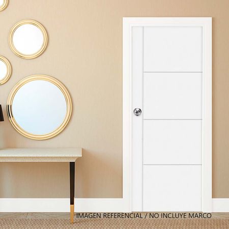 Puerta HDF blanca Victoria 4x80x207cm Dimfer