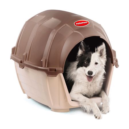 Pet house medium Crema/Marrón Polinplast