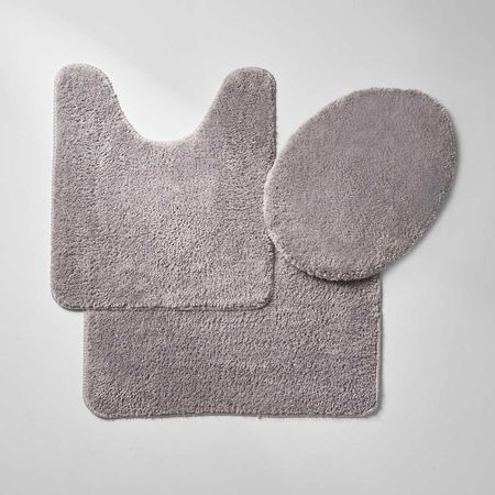 Set de Piso de Baño Siena Gris Poliéster Orange