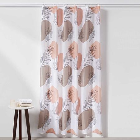 Cortina de Baño con Aros Orange 180x180cm Poly Otoño