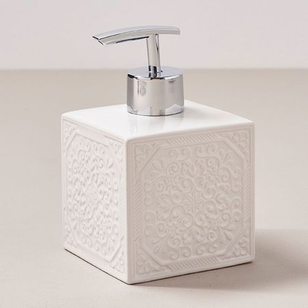 Dispensador de Jabón Cerámico Orange Aura Blanco