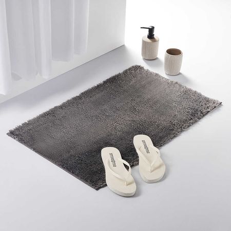 Piso de Baño Poliéster Orange Neo Gris de 75x45cm