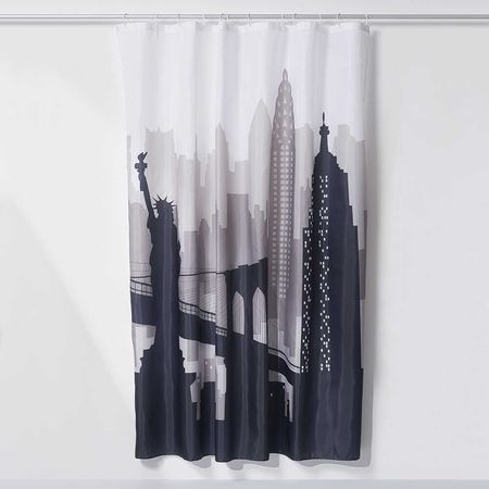 Cortina de Baño con Aros Orange 180x180cm New York