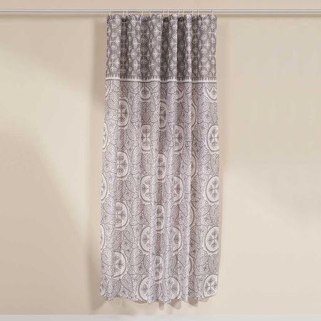 Cortina de Baño con Aros Orange 180x180cm Poly Mosaik