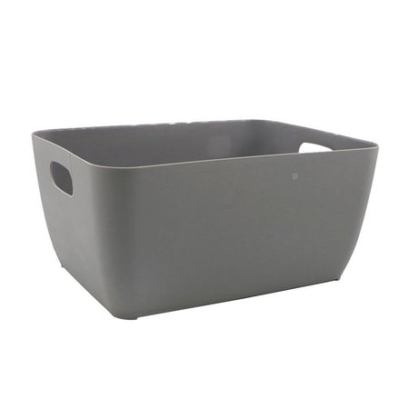 Cesta Organizadora Cubic Orange de Ratán Natural Gris