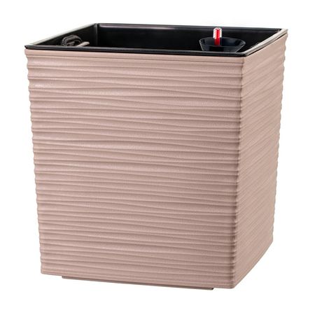 Maceta Cuadrada con Sistema de Riego 19x19x19cm Reyplast