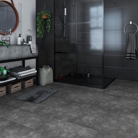 Baldosa PVC Autoadhesivo Galena Gris 30x60cm 2.23m2 Artens